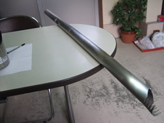 技術賞・受賞製品：【板金加工部品の部】丸パイプのコーナーカットサンプル